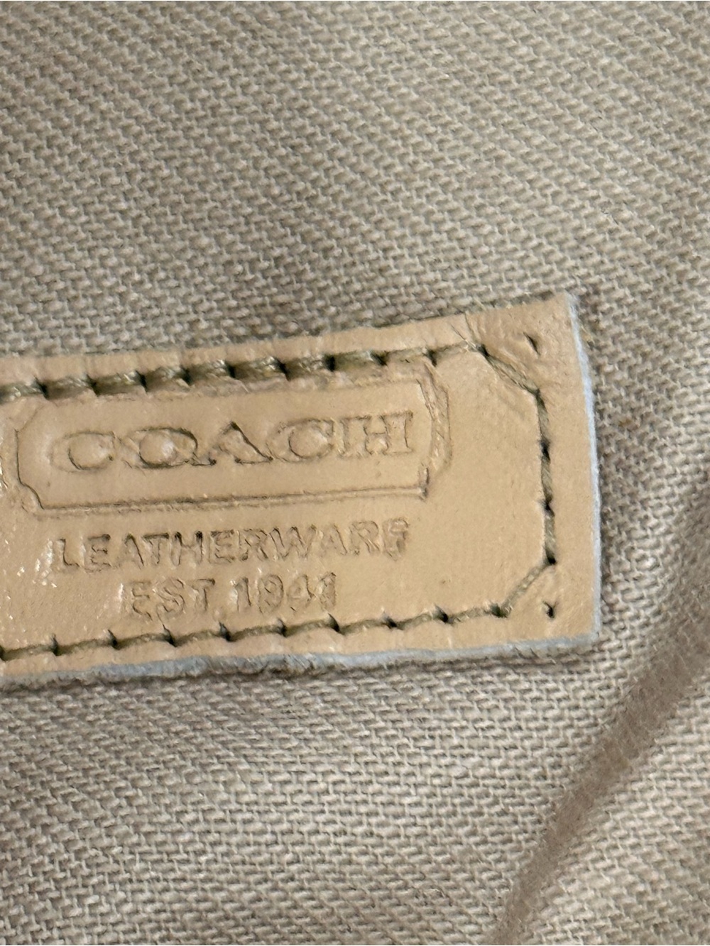 Y2K Vintage Coach Signature Monogram Canvas Bucket Hat Tan Brown Beige M/L - Picture 5 of 10